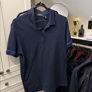 Theory Men Navy Blue Polo Shirt